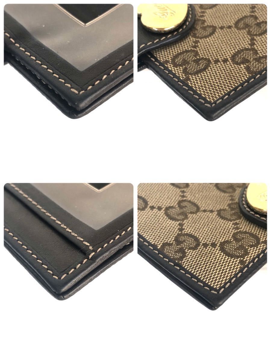 極美品 GUCCI グッチ GGキャンバス×レザー パスケース カード 極美品 GUCCI グッチ GGキャンバス×レザー パスケース カード