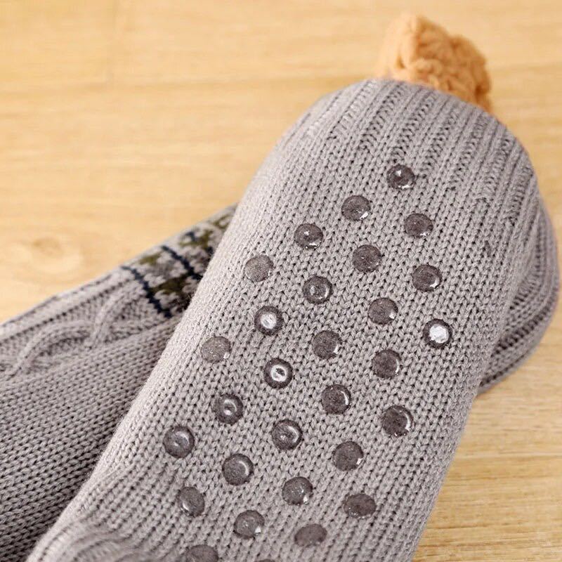  men's knitted room socks slip prevention socks 28cm(43-45) Gray