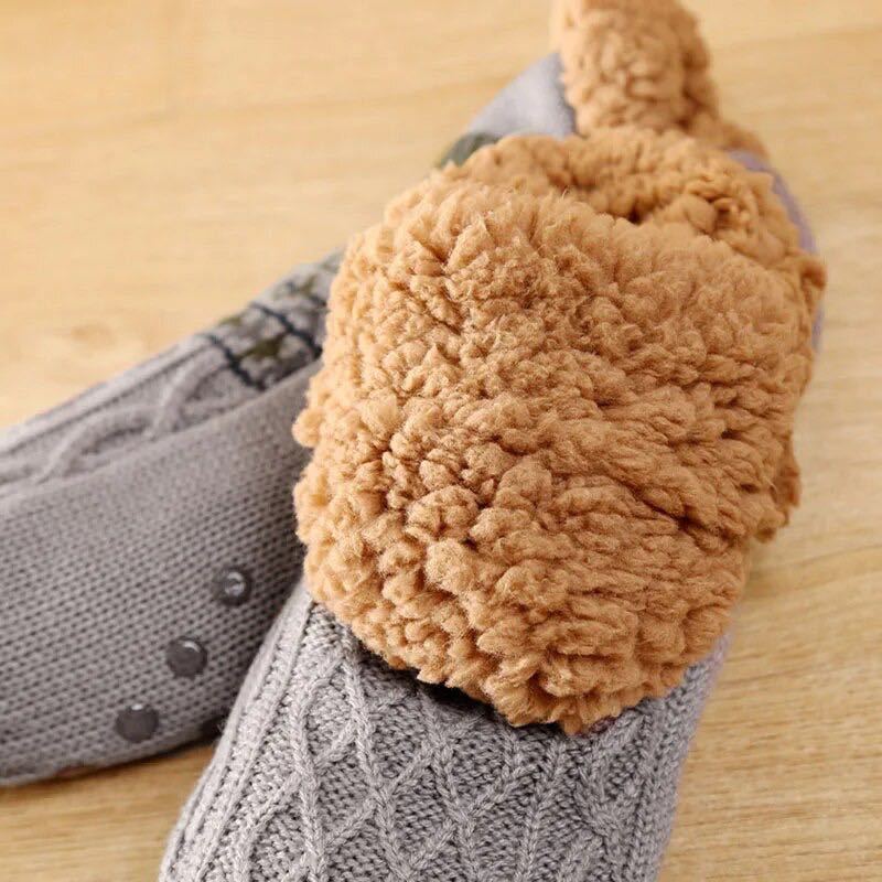  men's knitted room socks slip prevention socks 28cm(43-45) Gray