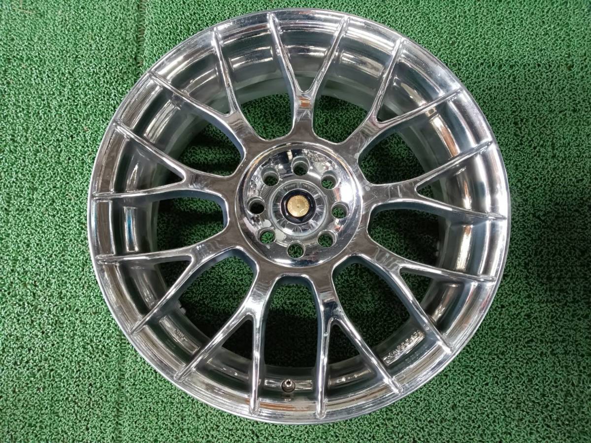 A-TECH SCHNEIDER ITC クローム メッキ 17×7J +40 4H-100 マルチ 4本セット マーチ フィット ヴィッツ BB アクア ヴィッツ 17HEXナット_画像4