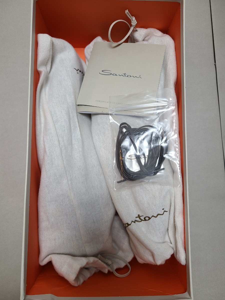 新品未使用】サントーニ Santoni 革靴 ダークブラウン 定価 10万 新品未使用】サントーニ Santoni 革靴 ダークブラウン 定価 10万
