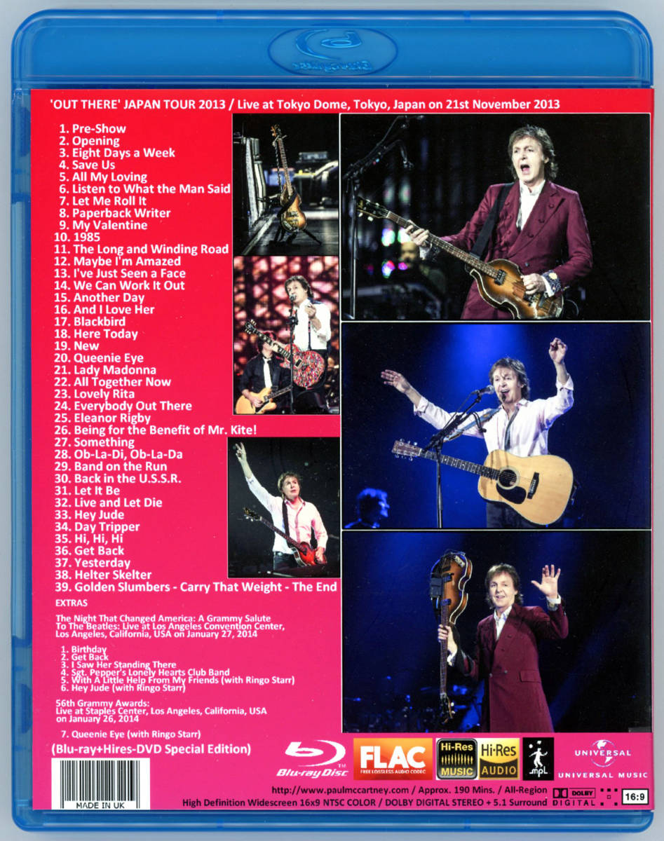 Paul McCartney OUT THERE JAPAN TOUR 2013 高画質ブルーレイ盤Special版2枚組新品・東京ドーム_画像2