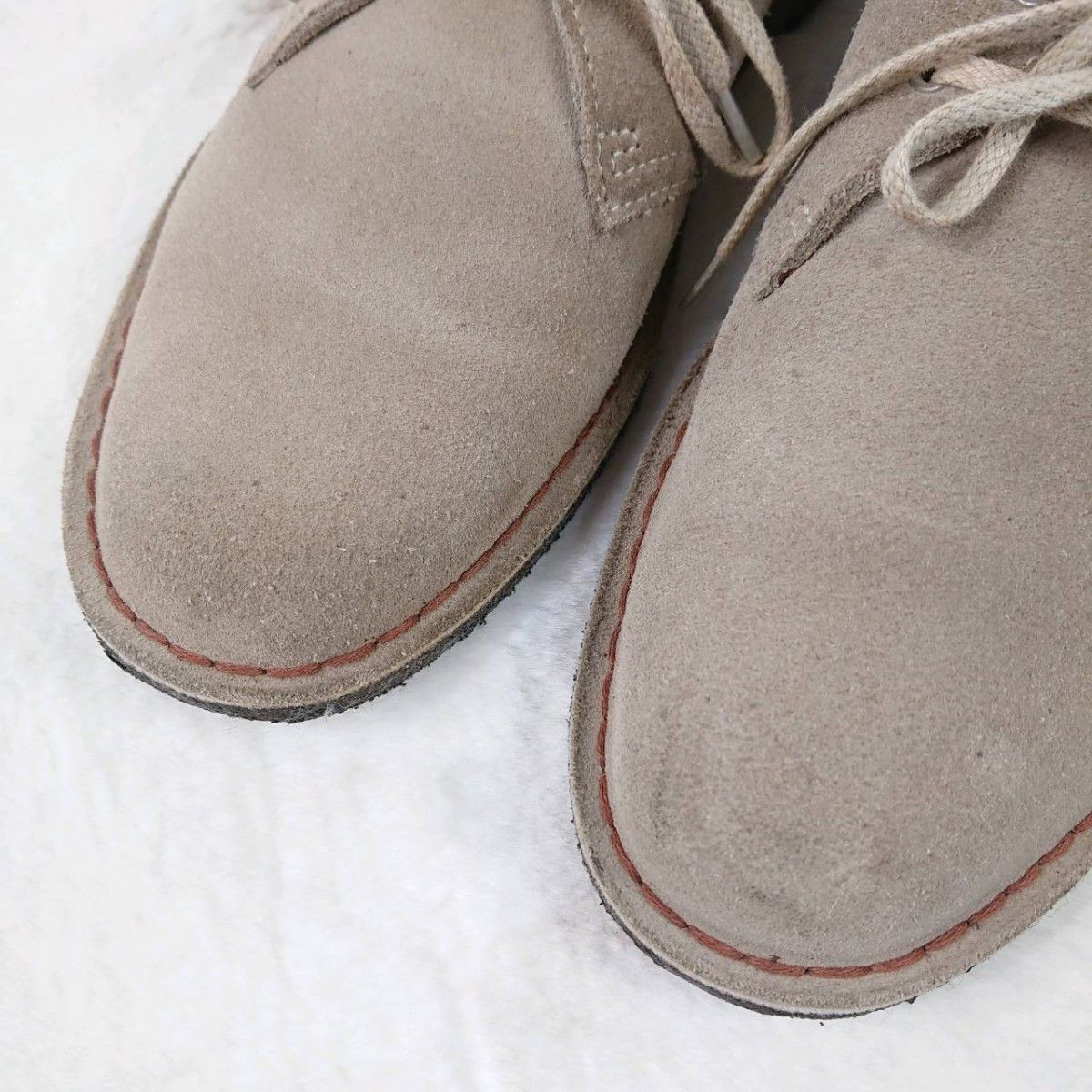 Clarks クラークス デザートブーツ ベージュ 本革スエード 26,5㎝ - ブーツ