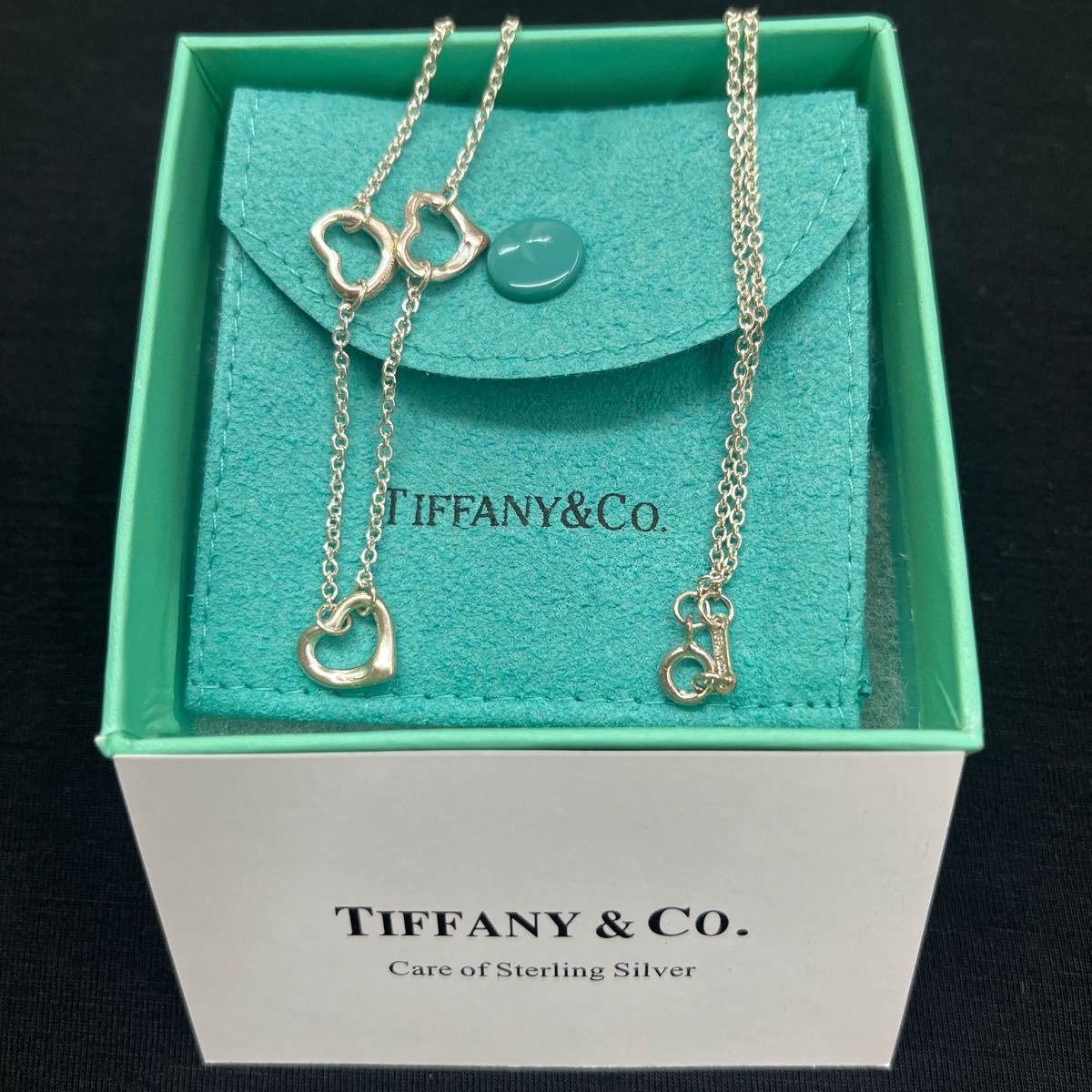 《新品同様 》TIFFANY&Co. ティファニー ネックレス ペンダント トリプルオープンハート SV925 シルバー アクセサリー _画像8