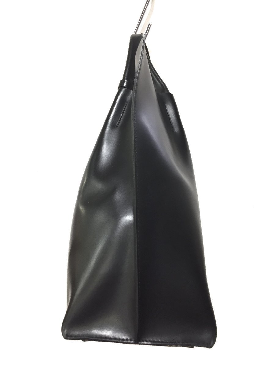 イタリア製 GIANNI CHIARINI ジャンニキアリーニ レザートートバッグ ハンドバッグ 鞄 カバン ミニポーチ付 ブラック_画像3