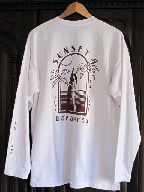  tag equipped ROXY Roxy sweatshirt SUNSET DREAMERS L/S long sleeve tops surfing long T lady's 