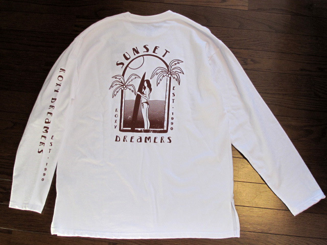  tag equipped ROXY Roxy sweatshirt SUNSET DREAMERS L/S long sleeve tops surfing long T lady's 