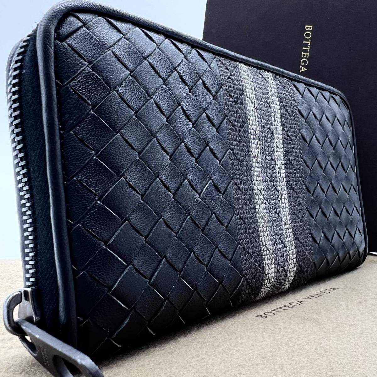 1円【極美品】ボッテガヴェネタ BOTTEGA VENETA 長財布 ラウンド