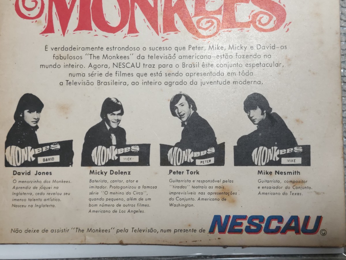 レア★【EP】「ザ・モンキーズ」THE MONKEES”TOMMORROW'S GONNA BE ANOTHER DAY／TAKE A GIANT STEP“ ブラジル盤・1967年_画像5
