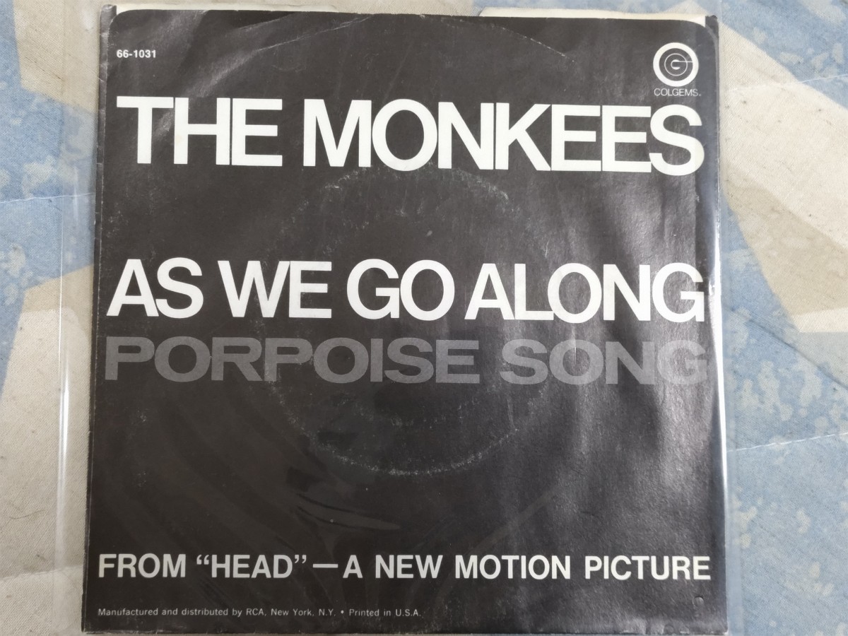 【EP】「ザ・モンキーズ」THE MONKEES”PORPOISE SONG／AS WE GO ALONG“ アメリカRCA盤（映画「HEAD」テーマ曲）_画像5