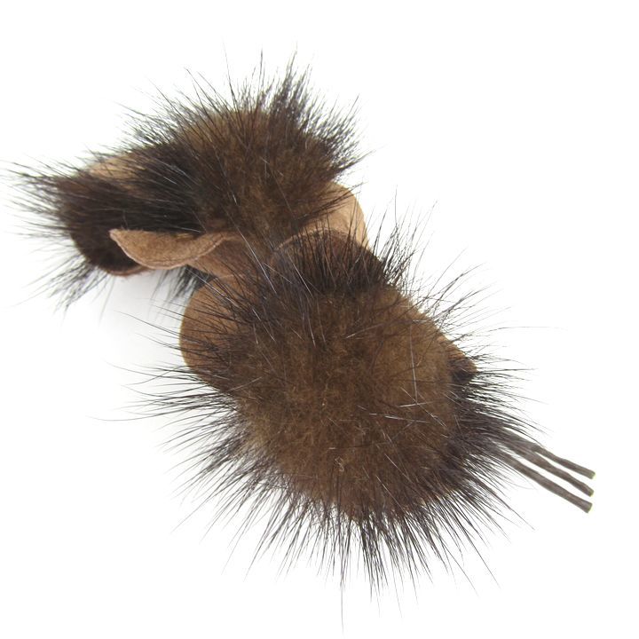  mink fur brooch earrings 2 point set accessory small articles exterior defect have lady's mink FUR