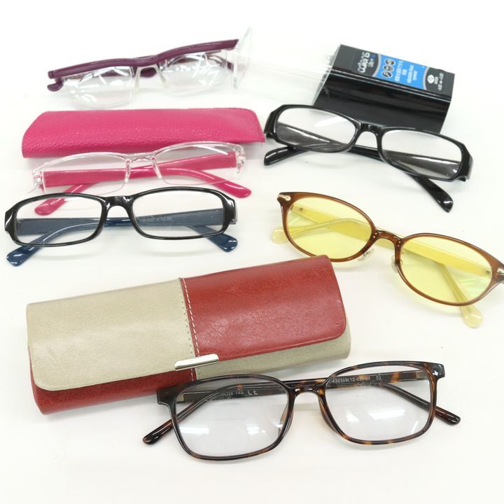 メガネ サングラス 老眼鏡 ケースなど 24点セット アイウェア 度付/度無 まとめて 大量 まとめ売り レディース メンズ_画像5