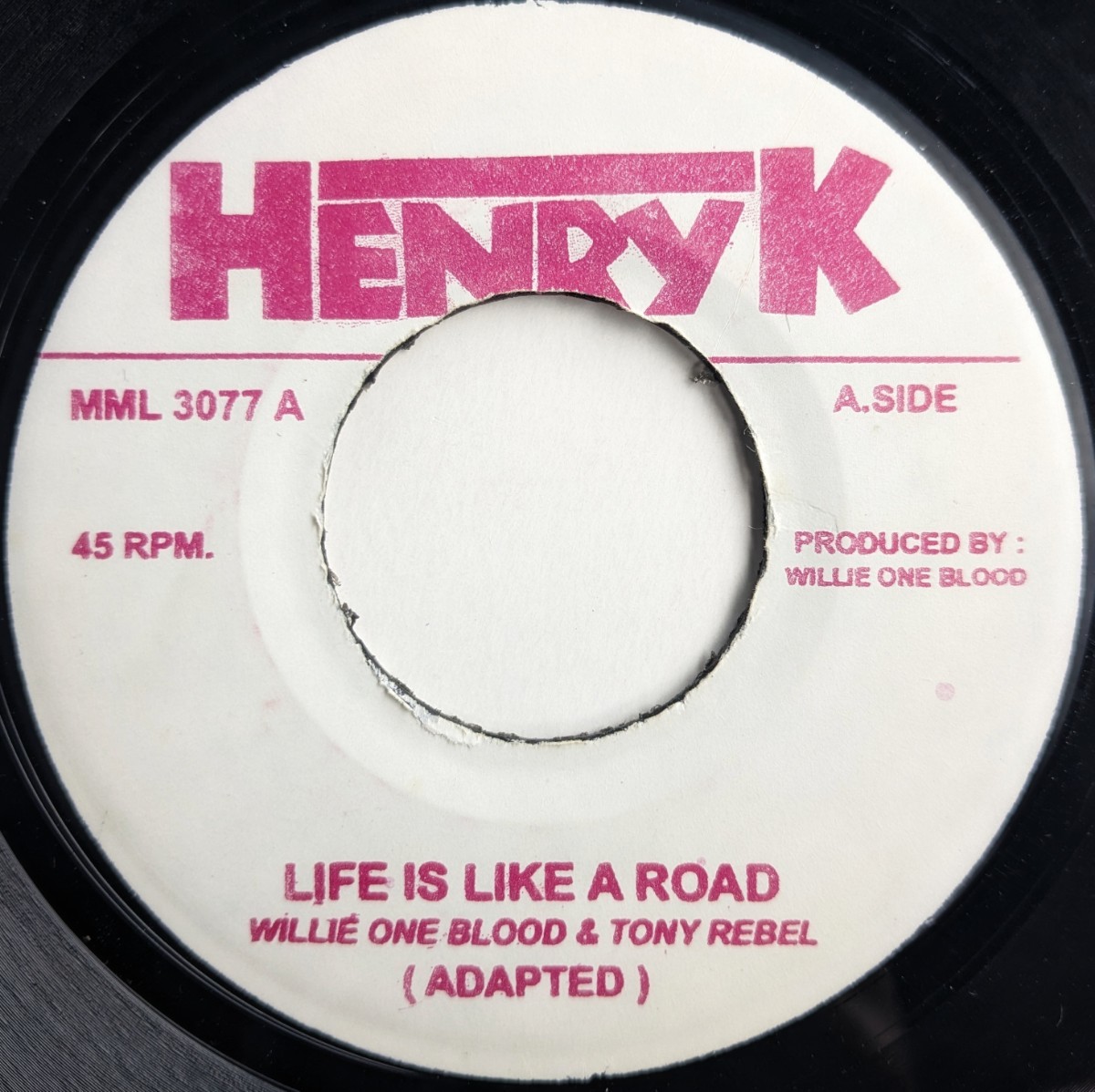 LIFE IS LIKE A ROAD／WILLIE ONE BLOOD ＆ TONY REBEL_画像1