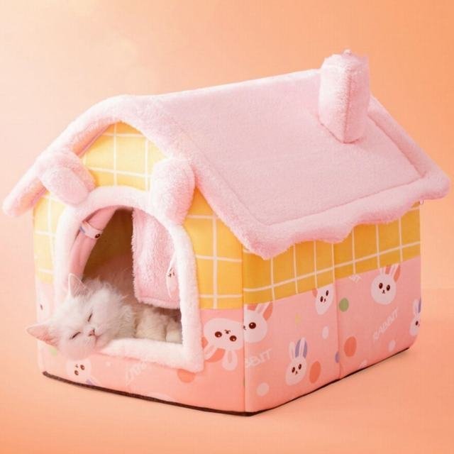 猫 犬 ベッド　ペットベッド ふわふわ　暖か もこもこ　キャット　ペット用品 ペットソファー　クッション マット柔らかい　秋冬 Sサイズ_画像3