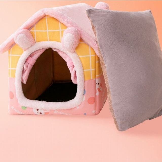 猫 犬 ベッド　ペットベッド ふわふわ　暖か もこもこ　キャット　ペット用品 ペットソファー　クッション マット柔らかい　秋冬 Sサイズ_画像7