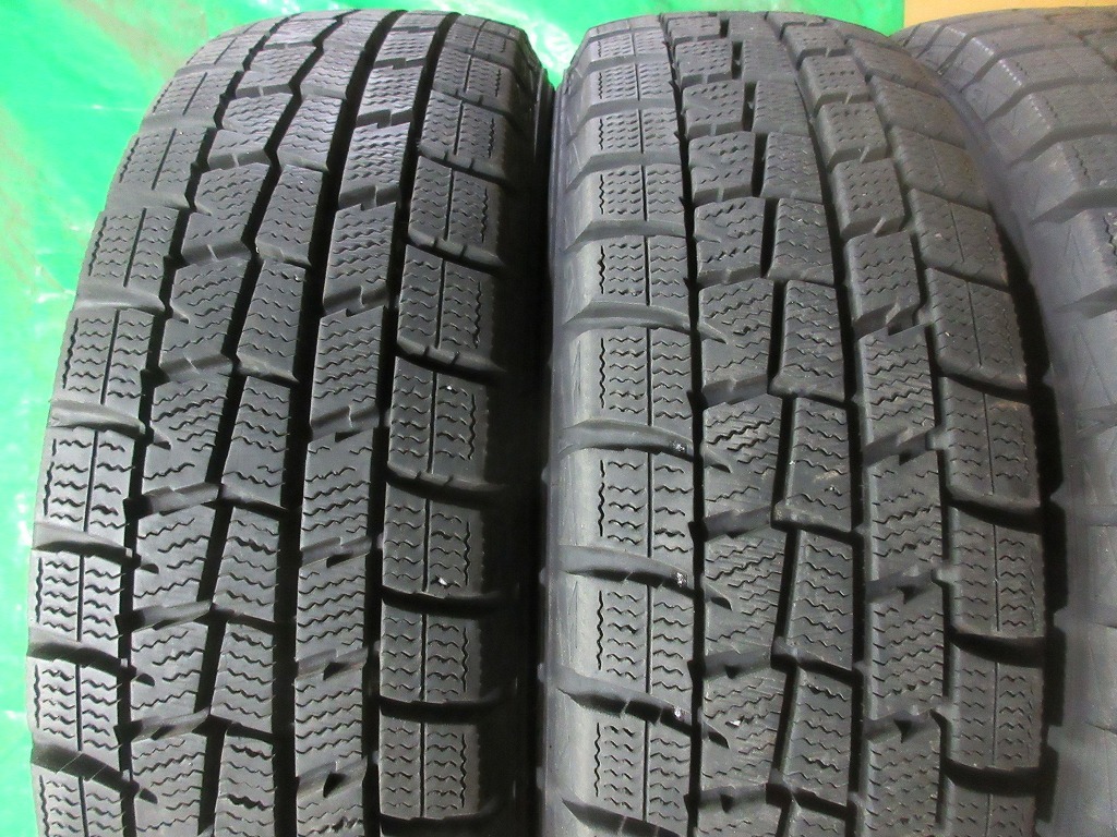 中古 ダンロップ ウィンターマックス DUNLOP WINTERMAXX WM01 155/65R13 4本 No. 4405上 スタッドレス 雪 氷 冬タイヤ 70～80％残溝_画像2