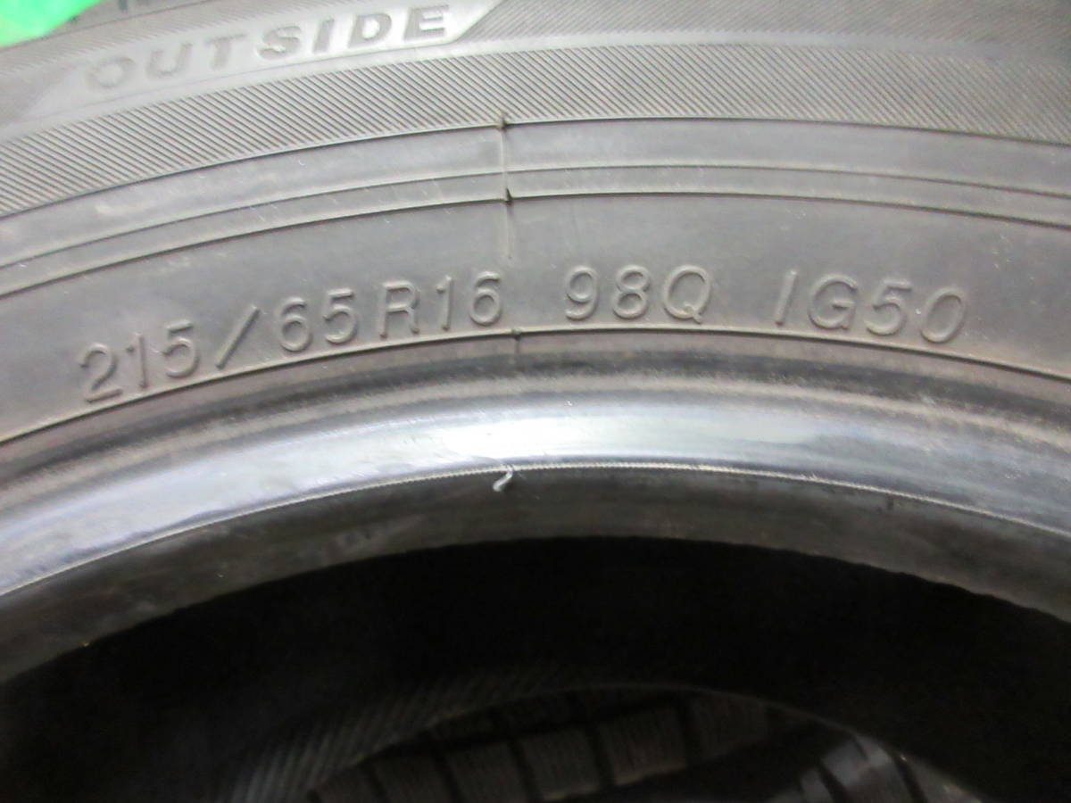 2018年製 ヨコハマ アイスガード YOKOHAMA iceGUARD iG50PLUS 215/65R16 98Q 4本 No.4363C スタッドレスタイヤ 雪 氷 冬タイヤ 70％残溝_画像10