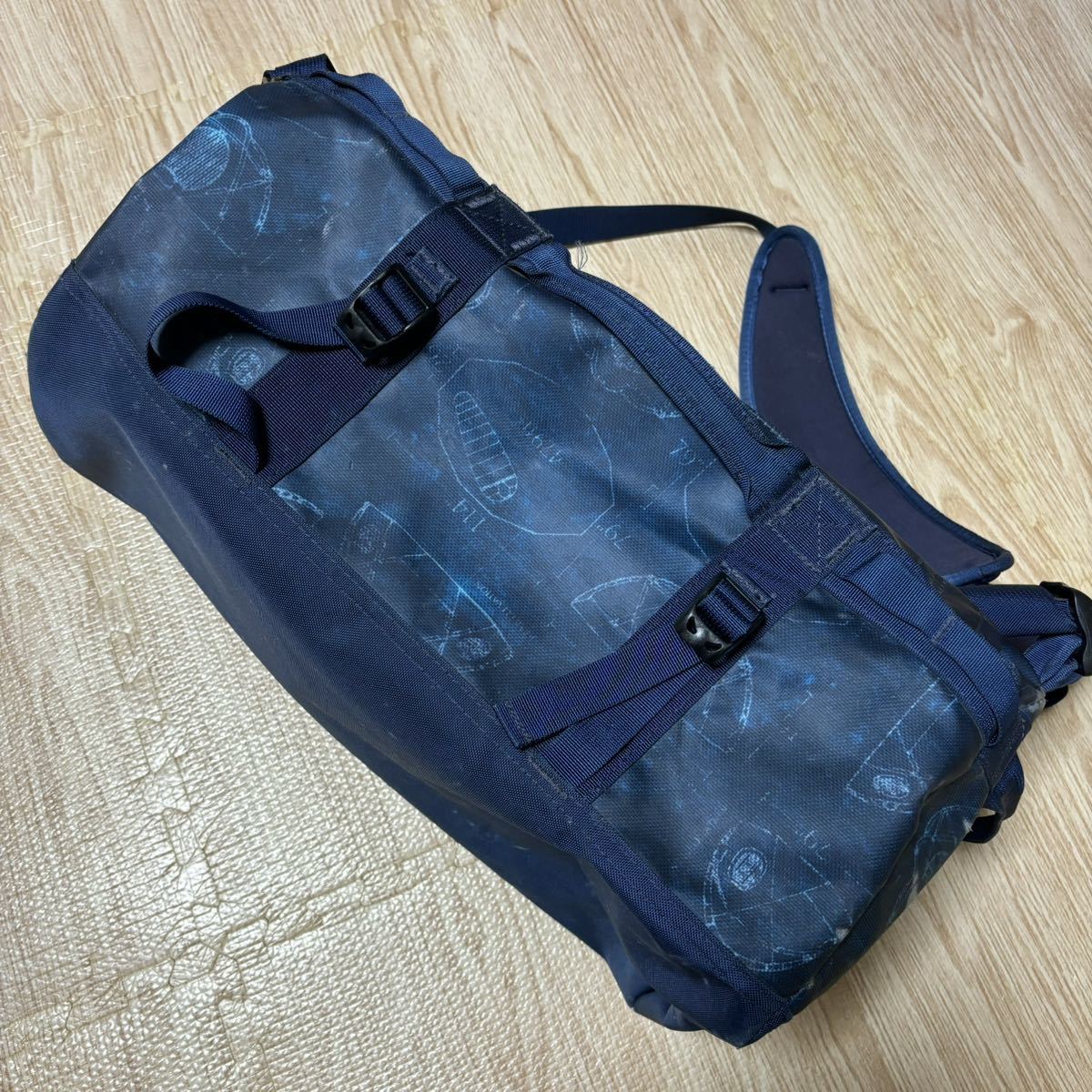 【美品】THE NORTH FACE ノースフェイス BCダッフルバッグ 廃盤カラー ブルー ネイビー 柄 XS 31L ボストンバッグ ドラムバック  リュック