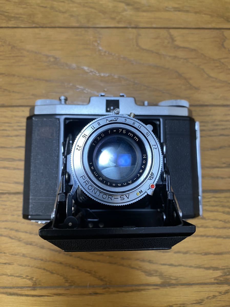 ZEISS IKON蛇腹カメラ フィルムカメラ IKONTA Novar-Anastigmat 1:3.5 f=75mm_画像2