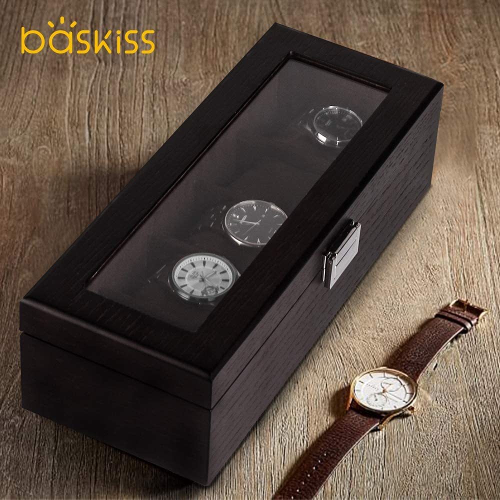 【大特価】木製時計ケース 腕時計収納ボックス 高級 時計 コレクションケース (5本)_画像4