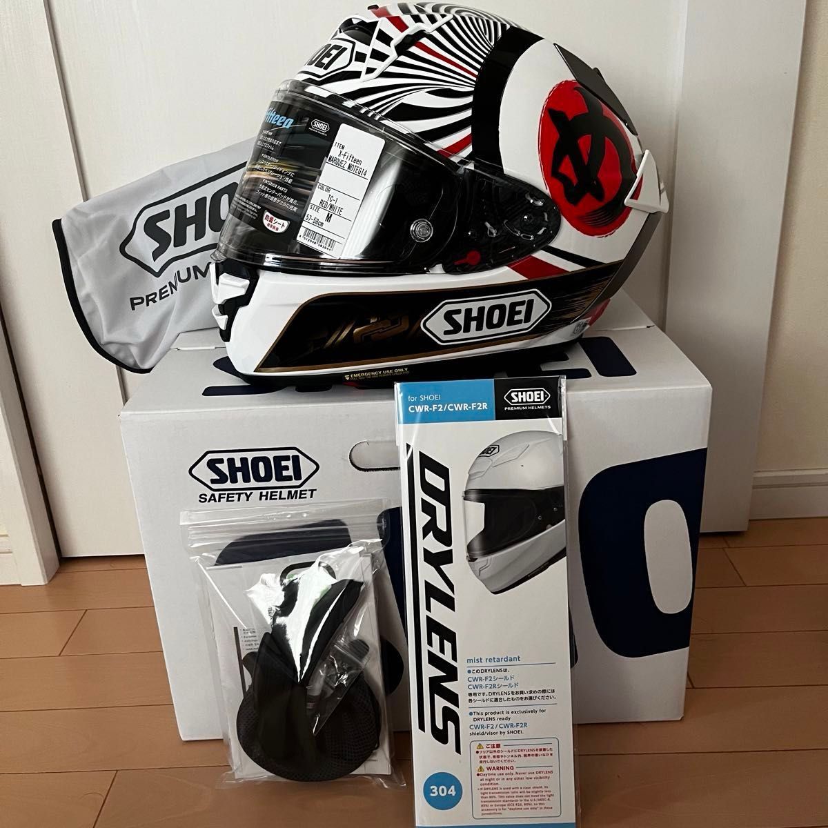 新品未使用】SHOEI X-Fifteen マルケスモテギ4 TC-1 Mサイズ 新品未使用】SHOEI X-Fifteen マルケスモテギ4 TC-1 Mサイズ