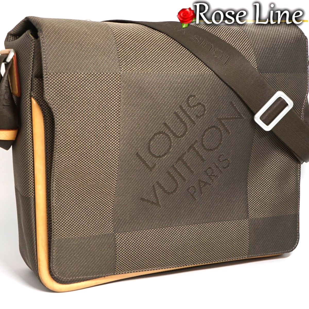 【美品】Louis Vuitton ダミエジェアン メサジェ ショルダーバッグ 鞄 テール DAMIERGEANT メンズ レディース ジュアン 廃盤品 M93030