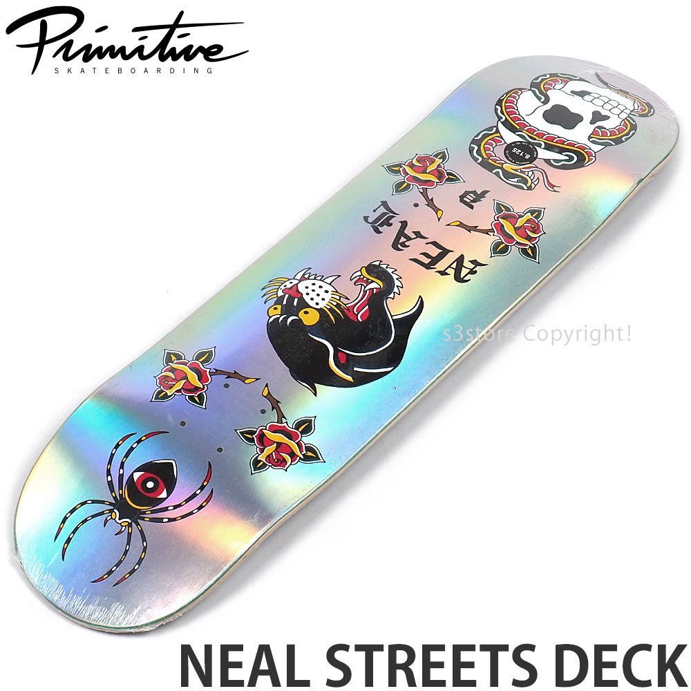 1円～ PRIMITIVE NEAL STREETS DECK 8.125 プリミティブ デッキ スケートボード スケボー 板 ストリート SKATEBOARD [同梱不可]_画像1