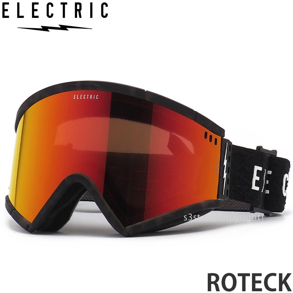 1円～ 23-24 ELECTRIC ROTECK BLACK TORT NURON AUBUN RED CONTRAST エレクトリック スノボ スキー ゴーグル ASIANFIT 2024 [同梱不可]_画像1