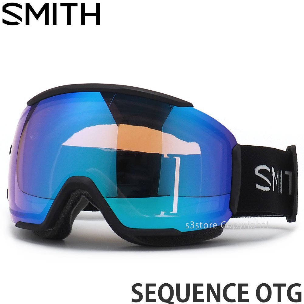 1円～ 23-24 SMITH SEQUENCE OTG BLACK CP STORM ROSE FLASH スミス スノーボード スキー ゴーグル ヘルメット対応 2024 [同梱不可]_画像1