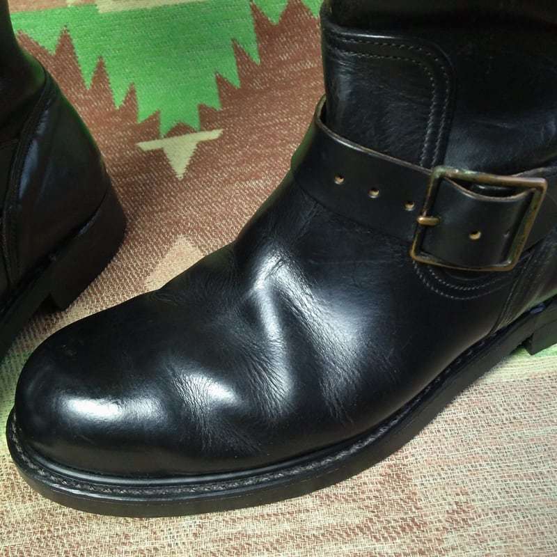 茶芯 【HY TEST】 70s Engineer Boots / 70年代 エンジニア ブーツ 8h スチールトゥ ブラスバックル ワーク シューズ ビンテージ 60s80s_画像6