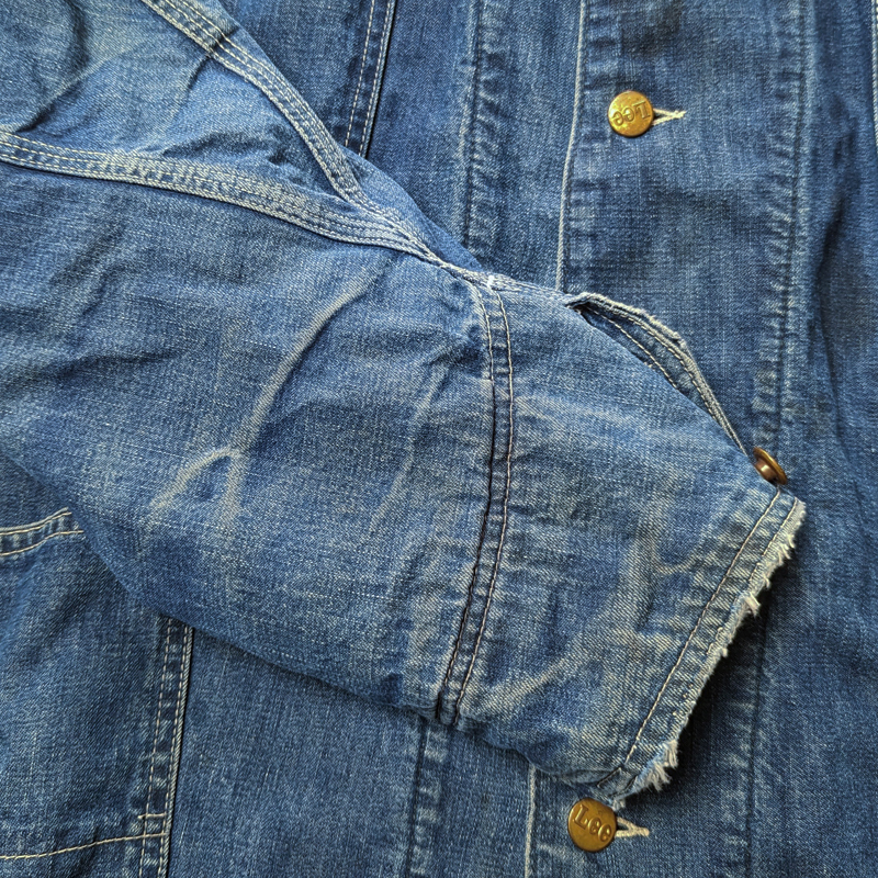 ビッグサイズ48 【Lee 81-LJ】 60s Denim Chore Jacket / 60年代 デニム カバーオール ブランケット ワーク ジャケット ビンテージ 50s70s_画像7