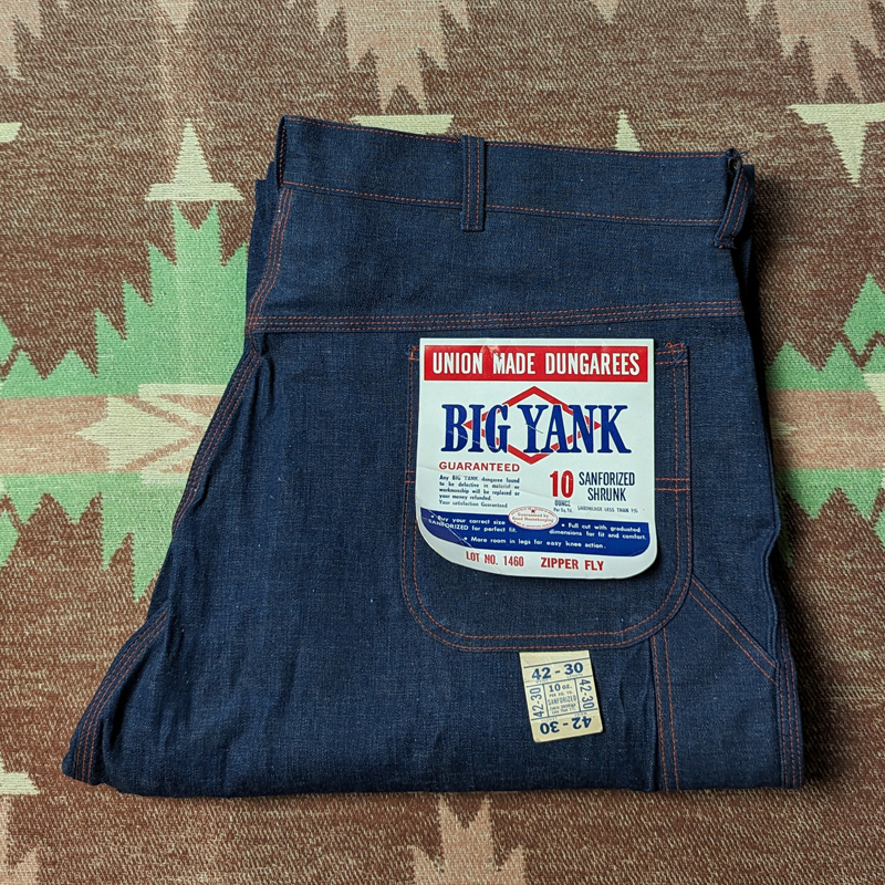 ビッグヤンク 【BIG YANK】 50s Denim Work Pants / 50年代 デニム ワーク パンツ W42L30 ペインター デッドストック ビンテージ 40s60s_画像1