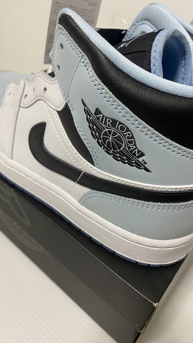 デッドストックNIKE AIR JORDAN1 MID SE"Ice Blue Nubuck 28cm 箱無 ナイキ エアジョーダン1 ミッド アイスブルー ヌバック DV1308-104_画像8