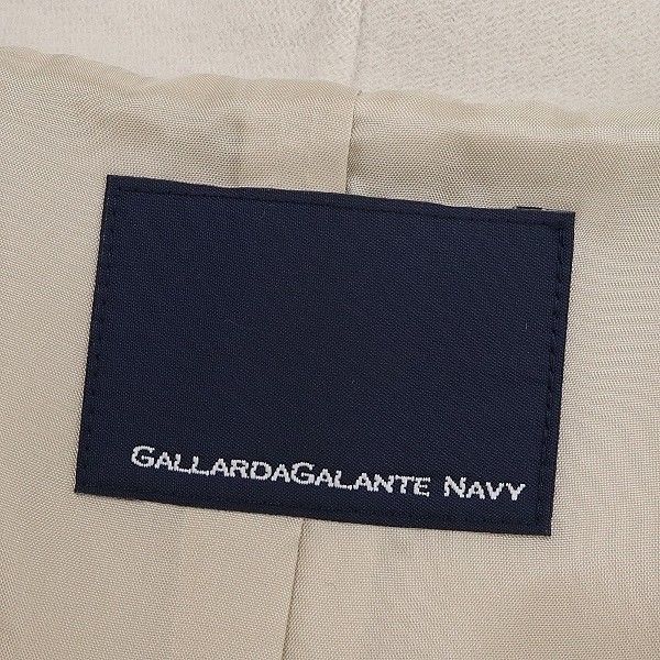 ◆GALLARDAGALANTE NAVY ガリャルダガランテ ビッグカラー オーバーシルエット ハーフ コート アイボリー F_画像6