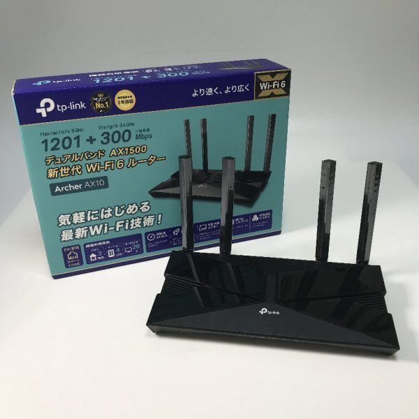 tp-link デュアルバンド AX1500 新世代 Wi-Fi6ルーター Archer AX10 1201+300Mbps【PSEマークあり】【訳あり※LANケーブル欠品】 98 00041_画像1