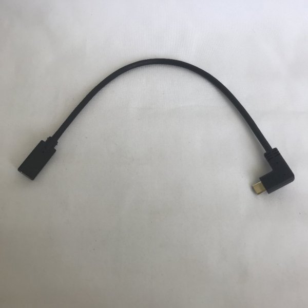 USB Type-C 延長ケーブル L字 オス メス (コード全長約30cm) 77 00282_画像1