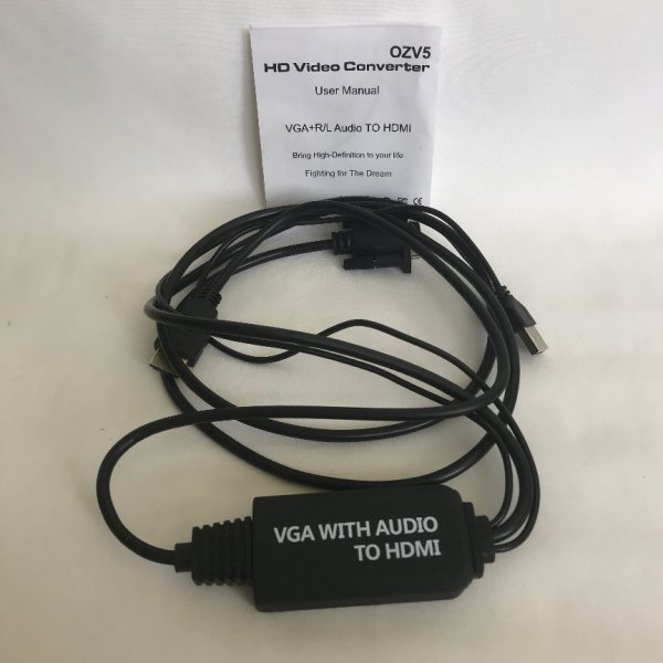 VGA HDMI 変換アダプタケーブル 3.5mmオーディオコード/USBケーブル付 77 00295_画像4