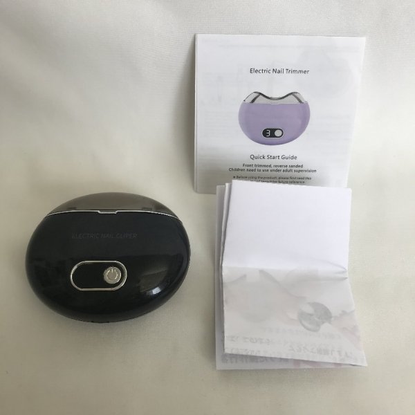 Electric nail clipper 電動爪切り ブラック 充電式【訳あり※充電USBケーブル/ブラシ欠品】09 00210_画像7