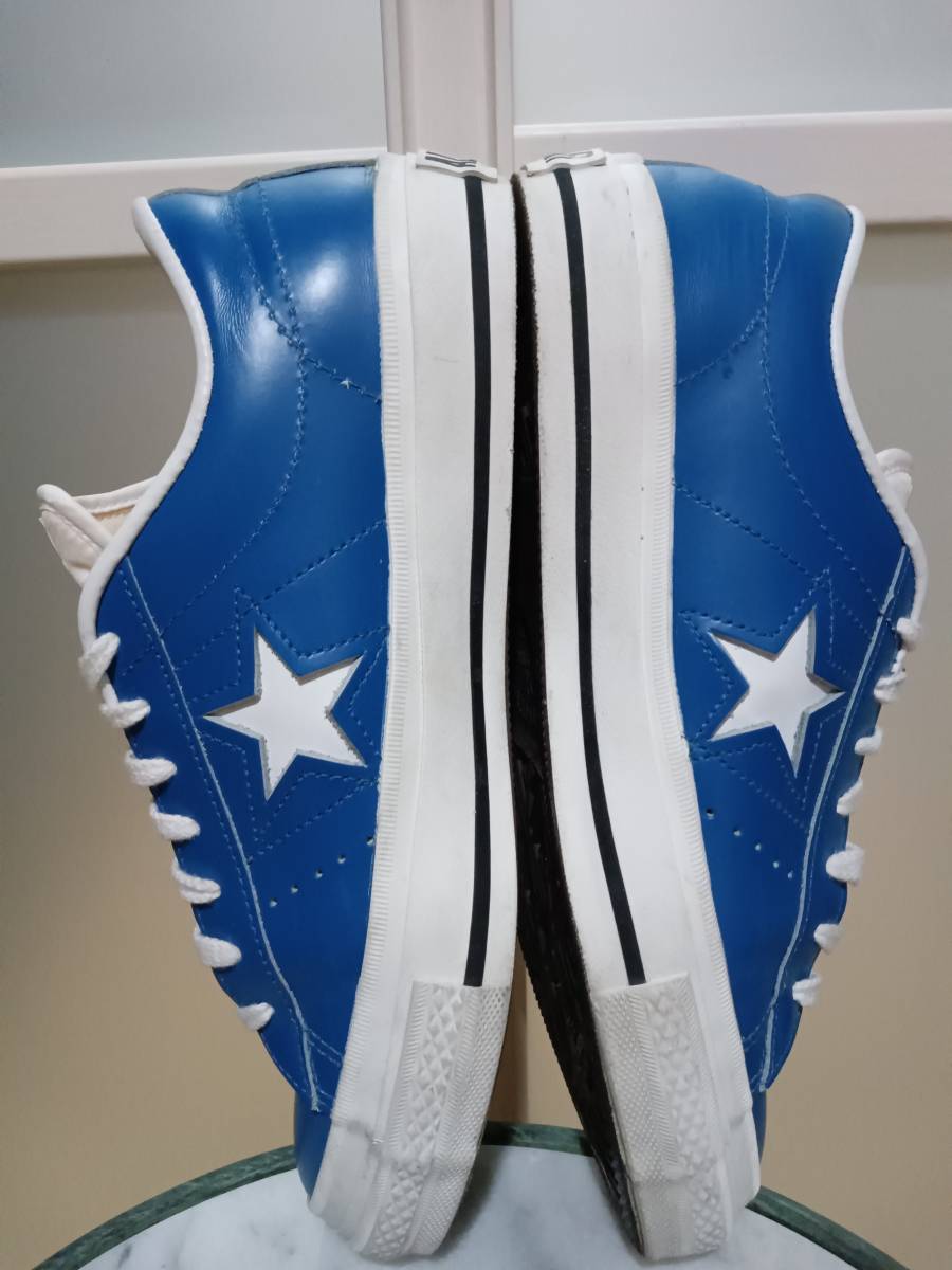 廃盤 converse コンバース ワンスターOX レザースニーカー 25.5cm ブルー 青 初期 日本製 JAPAN製_画像4