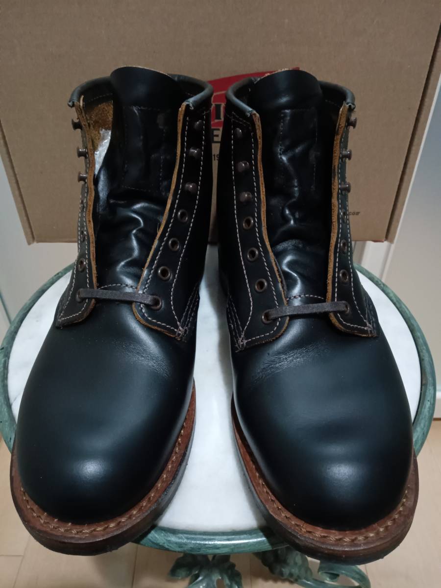 新品同様 22年 RED WING レッドウィング 9060 ベックマン ブラック クローンダイク 黒 茶芯 フラットボックス ブーツ　8D_画像3