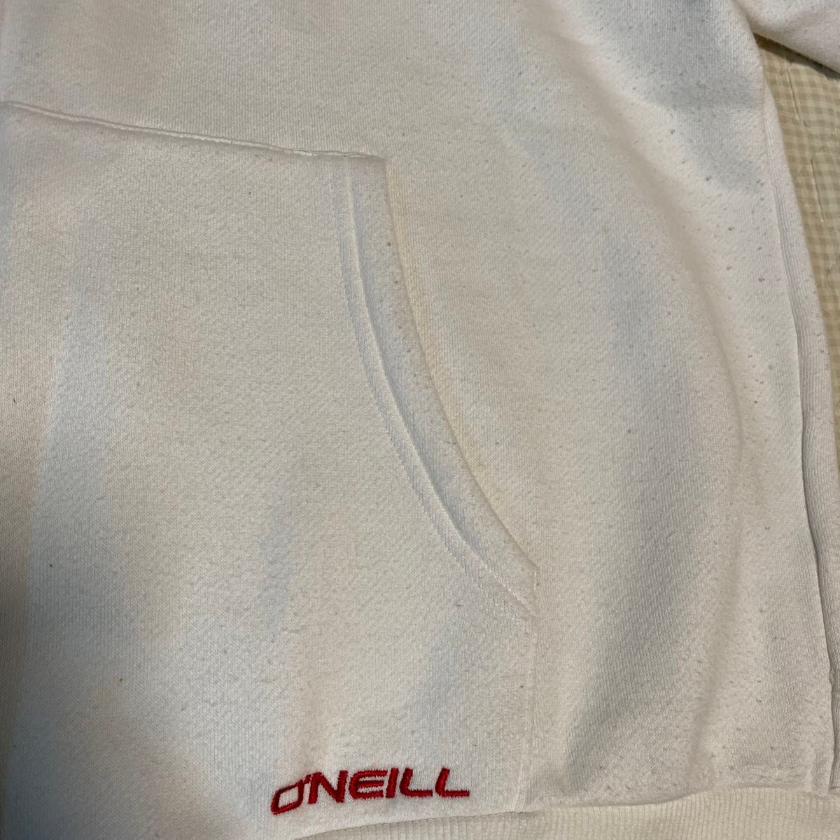 O'NEILL    オニール　デザイン　パーカー　覆面　マスク　白×黒　裏起毛　Mサイズ