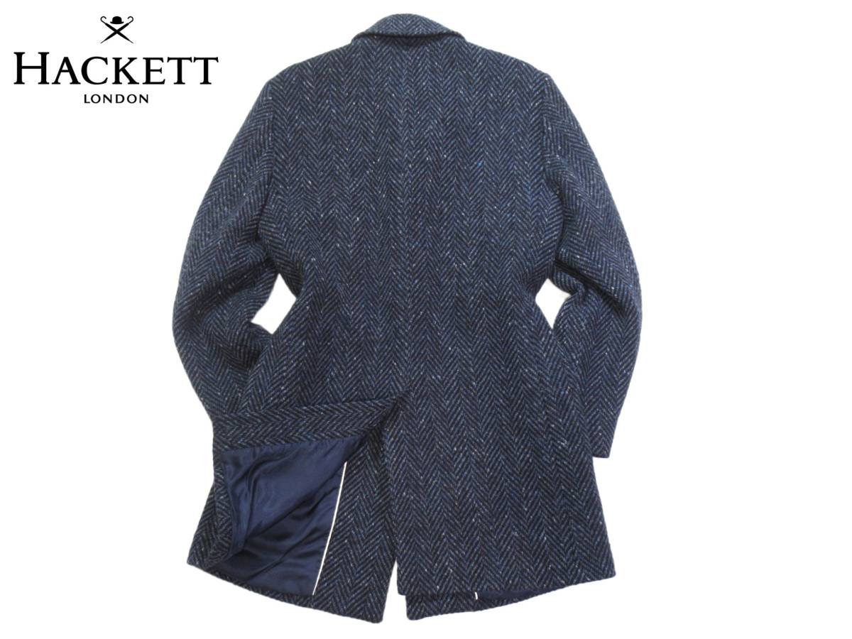 ハケットロンドン ハケットメイフェア Hackett Mayfair 上質◆ ウール ヘリンボーン コート 36R 175/88A_画像3