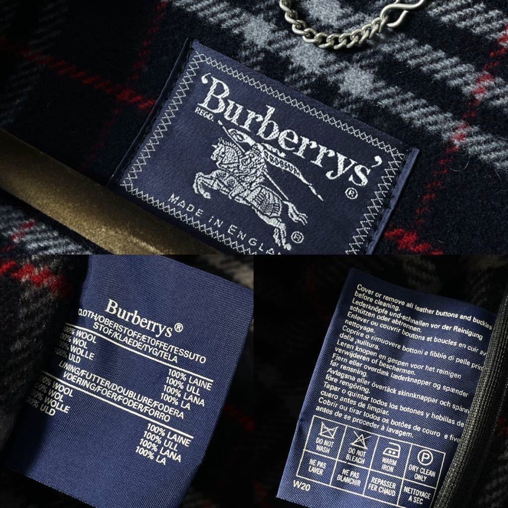 g29【本場のイギリス製】定価20万●美品●BURBERRY●高級ウールダッフルコート●メンズ　バーバリー コート ノバチェック総柄 XL_画像10