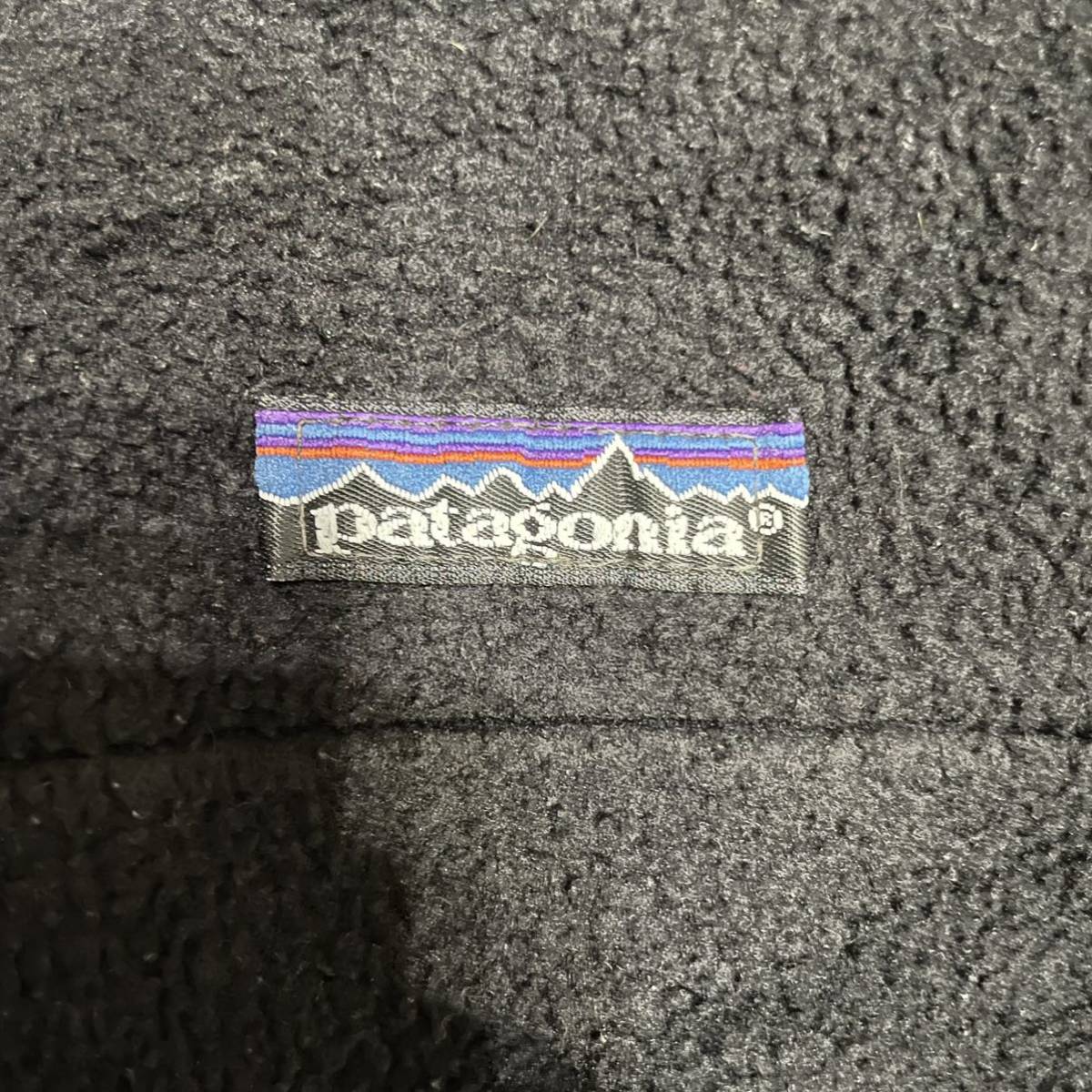 美品 超希少 80s アメリカ製 ビンテージ Patagonia パタゴニア シンチラスナップT USA 三角タグ プルオーバー フリース ブラック 黒