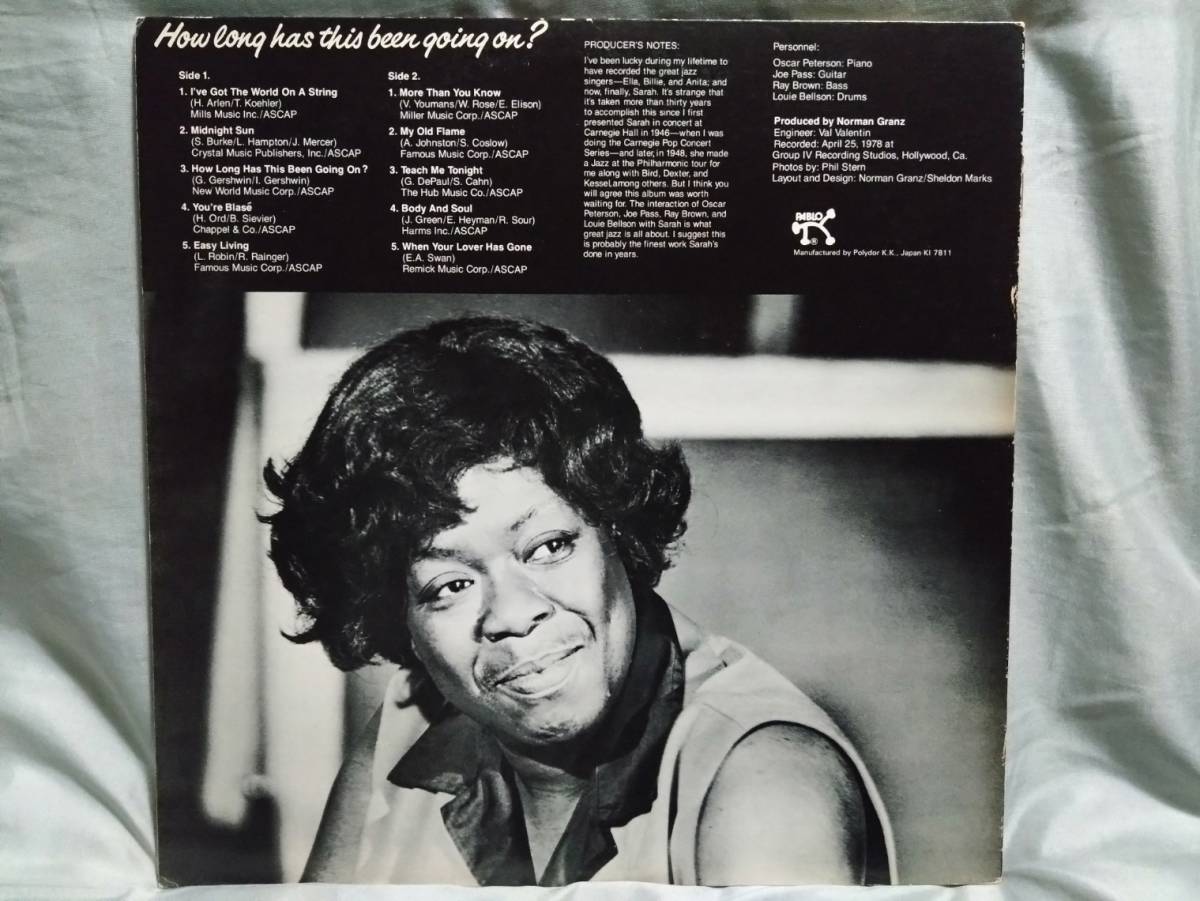 ★☆LP)帯付 サラ・ヴォーン /オスカー・ピーターソン/ SARAH VAUGHAN / How Long Has This Been Going On? / OSCAR PETERSON MTF1100☆★_画像3