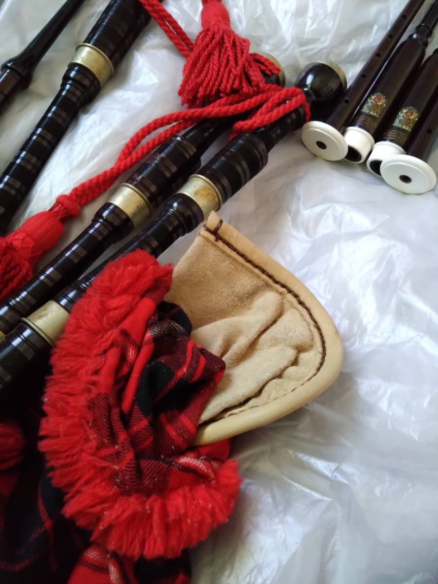 **bag pipe / Vintage bag pipe / 60s?70s / Scotland made / R.G.Lawrie Bagpipes **