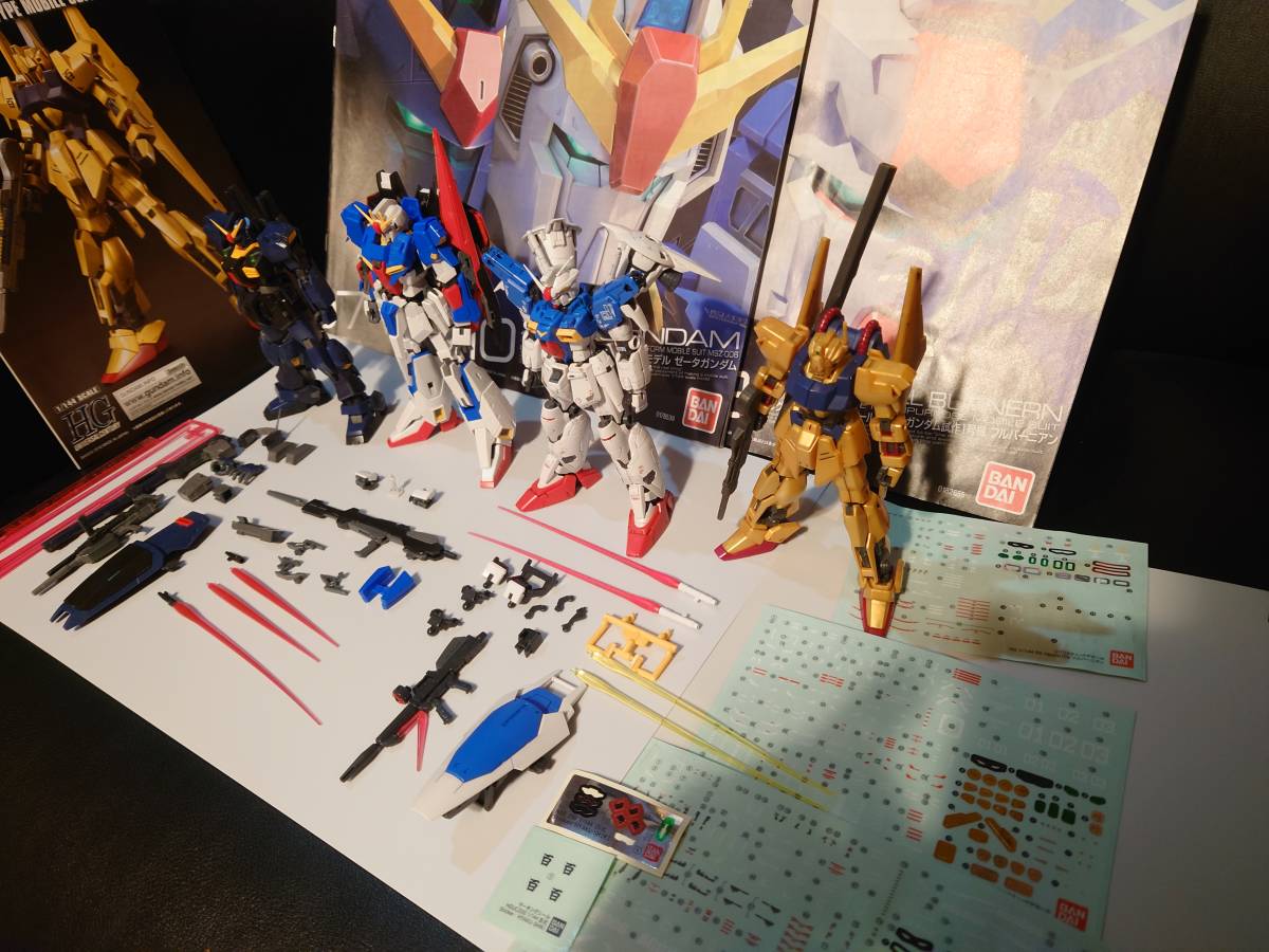 RG Zガンダム RG ガンダム mkⅡ RG GP01 フルバーニアン HG 百式 ゼータガンダム セット 素組 ジャンク品_画像1