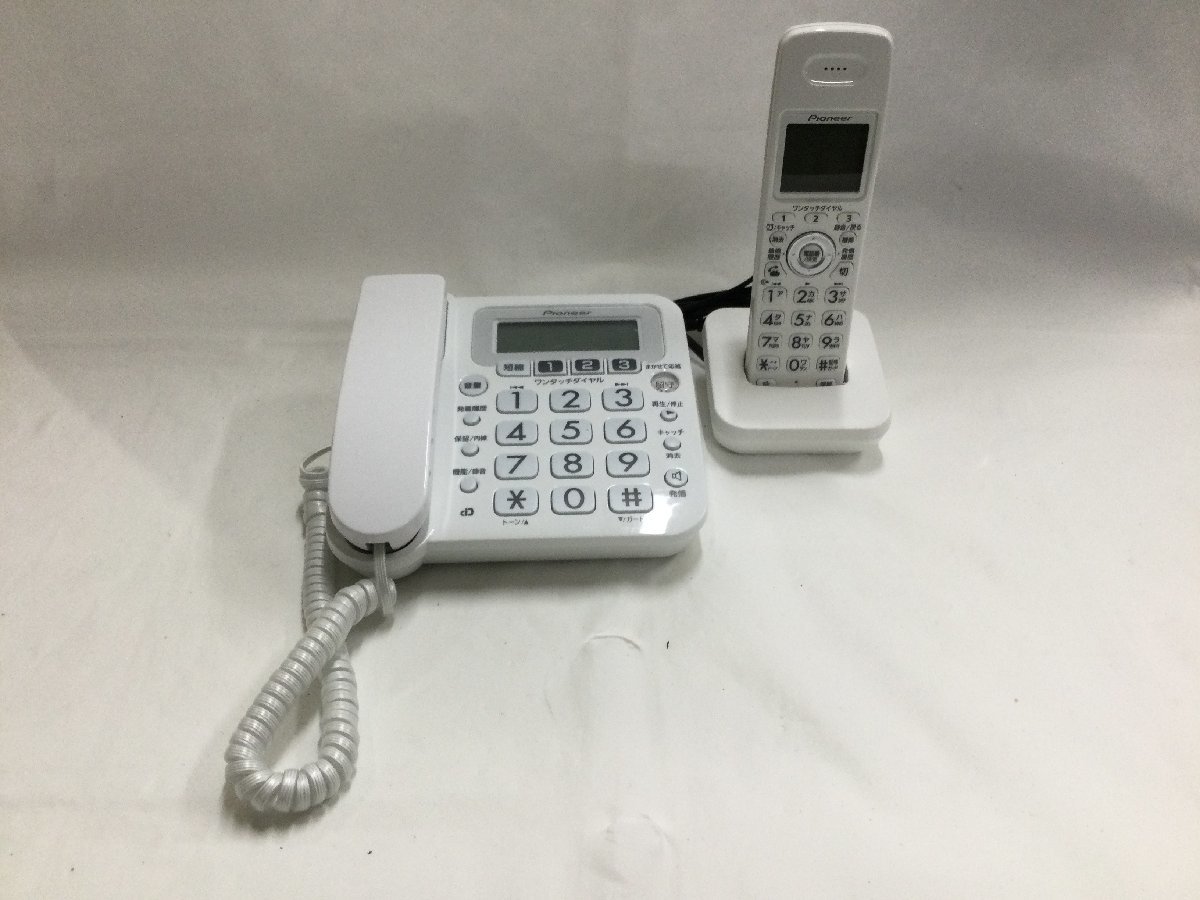 【北見市発】パイオニア Pioneer デジタルコードレス留守番電話機 システム名 TF-SA10S-W 親機名 TF-LU158-W 子機名 TF-EK30-W