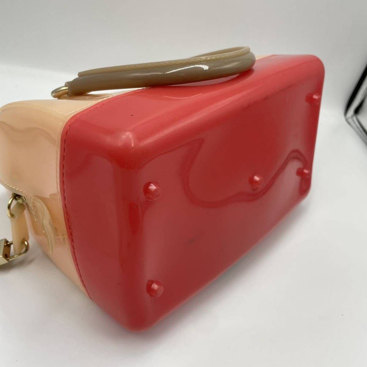FURLA フルラ キャンディバッグ ハンドバッグ バイカラー レディース 鞄 保存袋付_画像6