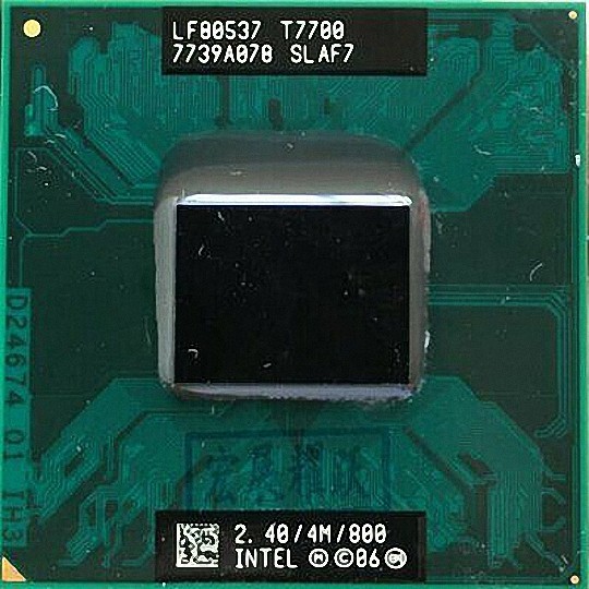 Intel Core 2 Duo T7700 SLA43 2C 2.4GHz 4MB 35W Socket P LF80537GG0564M 国内発_画像1